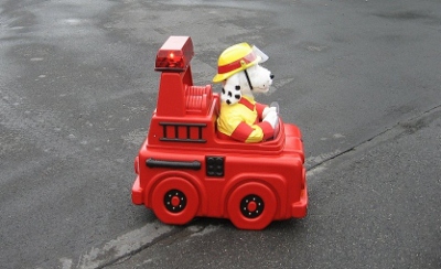Sparky Fire Dog & fire truck 